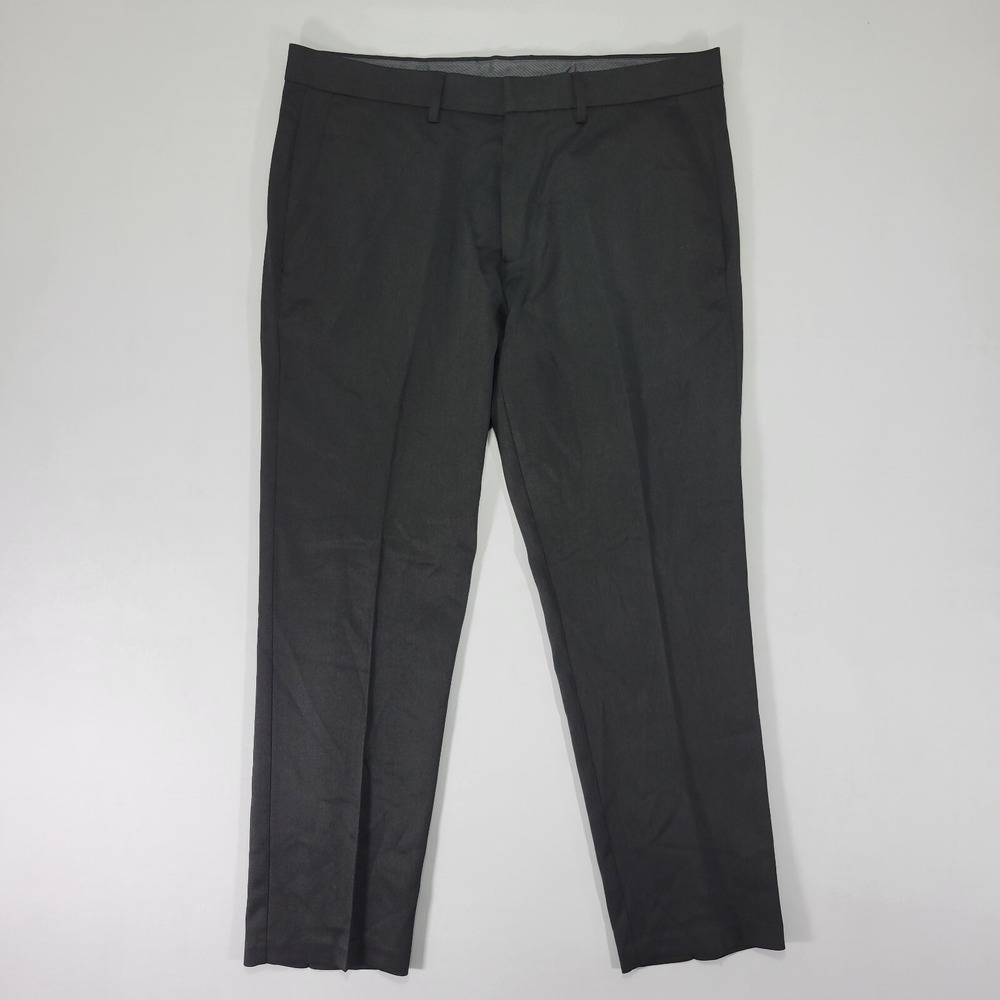Kenneth Cole Reaction men's Dress Pant Trousers‎ Black Polyester Size 36 x 29